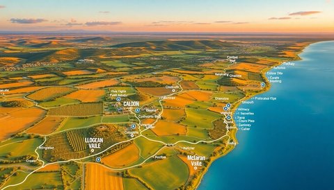 Detailed Map of McLaren Vale Wine Region: Discover Wineries, Vineyards, and Tasting Trails in 2025